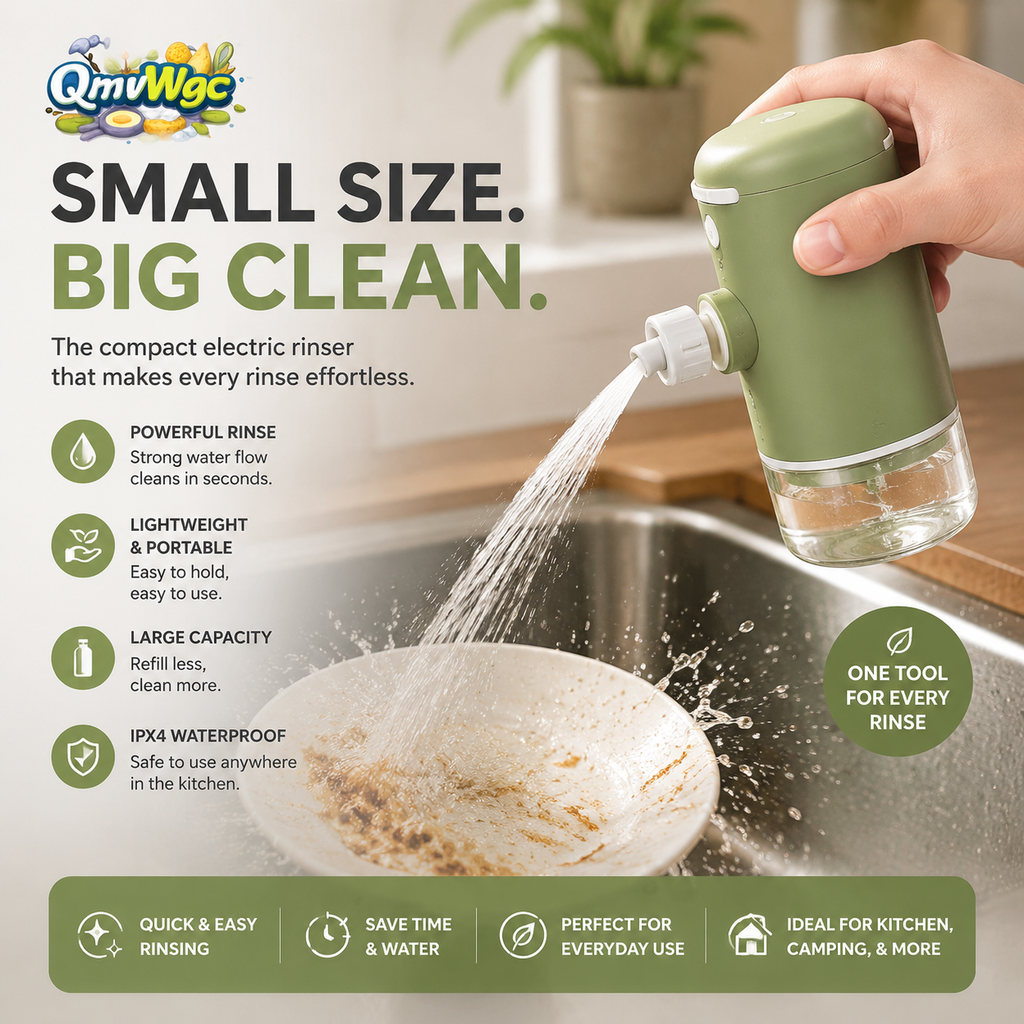 QmvWgc™ Portable Electric Kitchen Rinse Sprayer with Rechargeable Water Tank