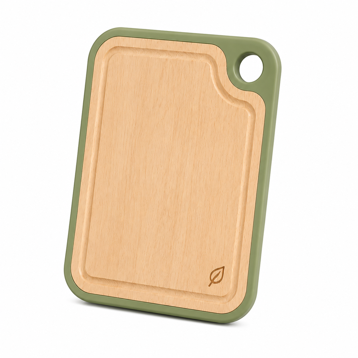 QmvWgc™ Premium Natural Wood Cutting Board with Juice Groove
