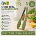 QmvWgc™ Premium Stainless Steel Kitchen Tongs with Locking Handle